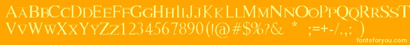 LionKing Font – Yellow Fonts on Orange Background