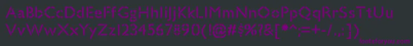 Шрифт JillicanwarRegular – фиолетовые шрифты на чёрном фоне