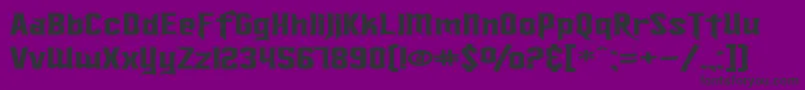 SfIronsidesExtended Font – Black Fonts on Purple Background