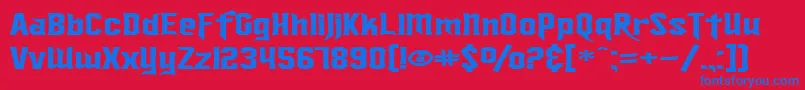 SfIronsidesExtended Font – Blue Fonts on Red Background