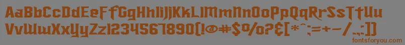 SfIronsidesExtended Font – Brown Fonts on Gray Background
