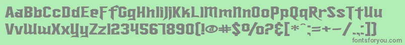 SfIronsidesExtended Font – Gray Fonts on Green Background