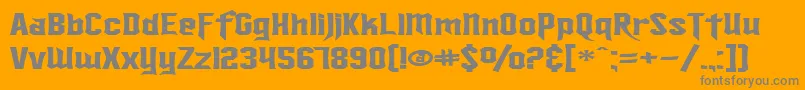 SfIronsidesExtended Font – Gray Fonts on Orange Background