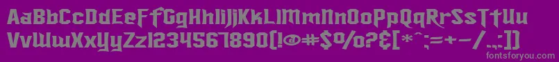 SfIronsidesExtended Font – Gray Fonts on Purple Background