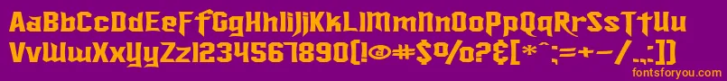 SfIronsidesExtended Font – Orange Fonts on Purple Background