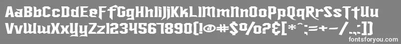 フォントSfIronsidesExtended – 灰色の背景に白い文字