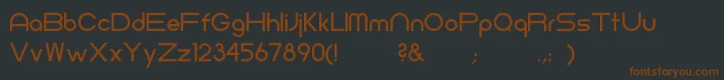 Шрифт NeometricMedium – коричневые шрифты на чёрном фоне
