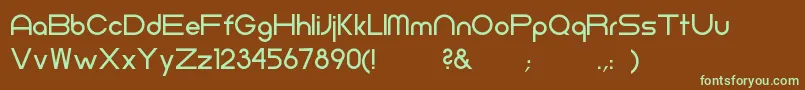 NeometricMedium-fontti – vihreät fontit ruskealla taustalla