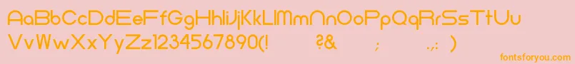 NeometricMedium Font – Orange Fonts on Pink Background