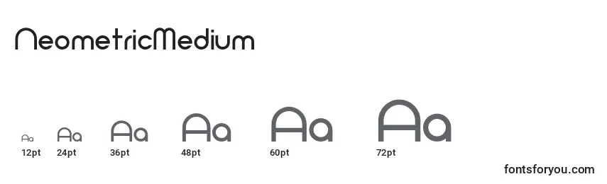 NeometricMedium Font Sizes