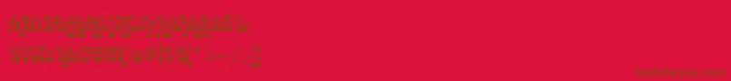fuente RapMyHipHop – Fuentes Marrones Sobre Fondo Rojo