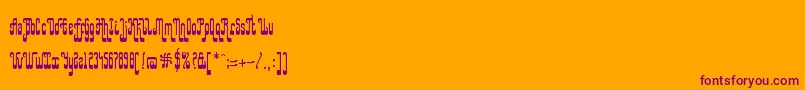 RapMyHipHop Font – Purple Fonts on Orange Background