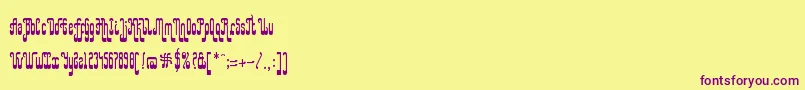 RapMyHipHop Font – Purple Fonts on Yellow Background