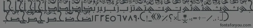 フォントAymShurooq21 – 黒い文字の灰色の背景