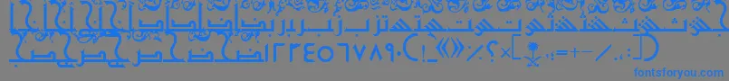 AymShurooq21 Font – Blue Fonts on Gray Background
