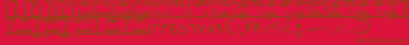 AymShurooq21 Font – Brown Fonts on Red Background