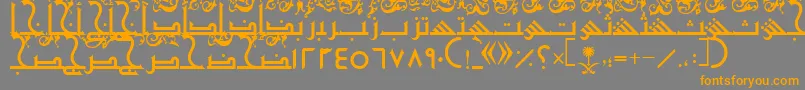 AymShurooq21 Font – Orange Fonts on Gray Background
