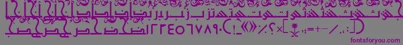 AymShurooq21 Font – Purple Fonts on Gray Background