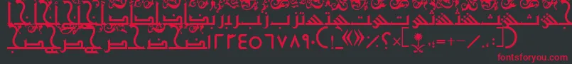 AymShurooq21 Font – Red Fonts on Black Background