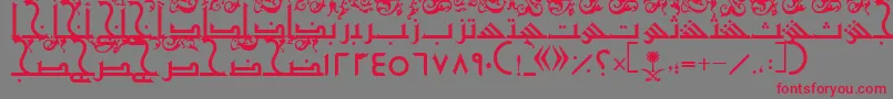 fuente AymShurooq21 – Fuentes Rojas Sobre Fondo Gris