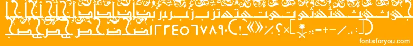 AymShurooq21 Font – White Fonts on Orange Background