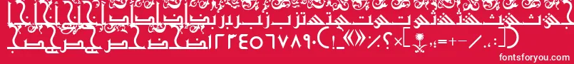 AymShurooq21 Font – White Fonts on Red Background