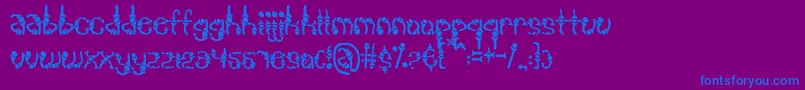 Reverence Font – Blue Fonts on Purple Background