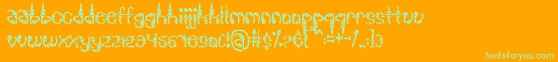 Reverence Font – Green Fonts on Orange Background