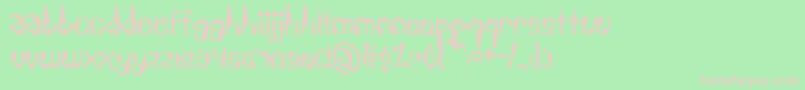 Reverence Font – Pink Fonts on Green Background