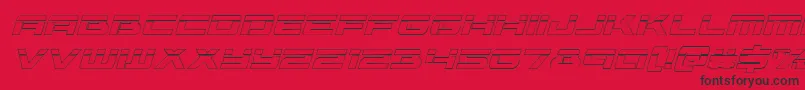 Vorpaloutital Font – Black Fonts on Red Background