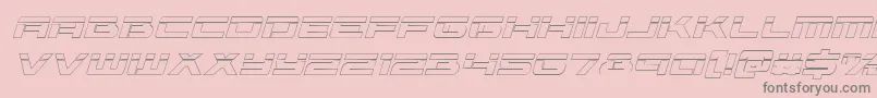 Vorpaloutital Font – Gray Fonts on Pink Background