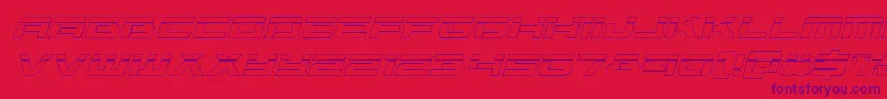 Vorpaloutital Font – Purple Fonts on Red Background