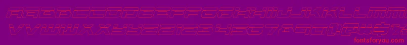 Vorpaloutital Font – Red Fonts on Purple Background