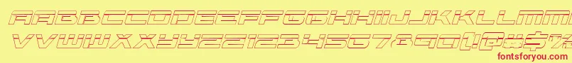 Vorpaloutital Font – Red Fonts on Yellow Background