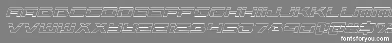 Vorpaloutital Font – White Fonts on Gray Background