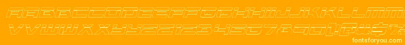 フォントVorpaloutital – オレンジの背景に黄色の文字