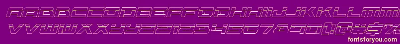 Vorpaloutital Font – Yellow Fonts on Purple Background