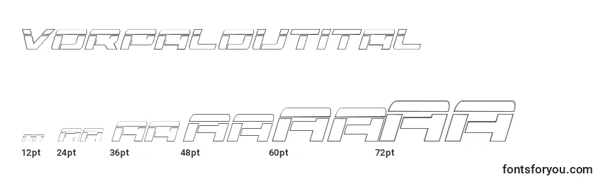 Vorpaloutital Font Sizes