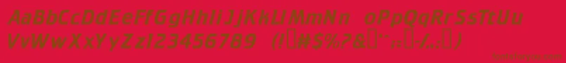 Trekkiedisplayssk Font – Brown Fonts on Red Background