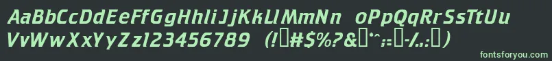 Шрифт Trekkiedisplayssk – зелёные шрифты на чёрном фоне