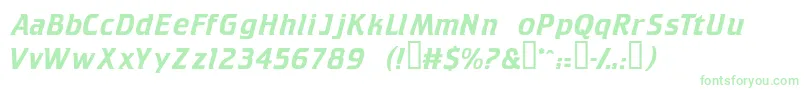 Trekkiedisplayssk Font – Green Fonts on White Background