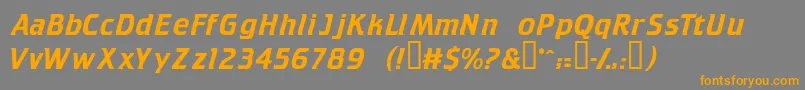 Trekkiedisplayssk Font – Orange Fonts on Gray Background