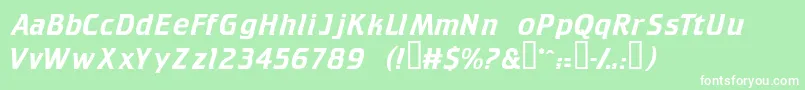 Trekkiedisplayssk Font – White Fonts on Green Background