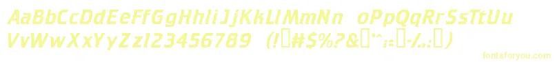 Trekkiedisplayssk-Schriftart – Gelbe Schriften