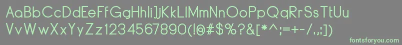 フォントDyelineMedium – 灰色の背景に緑のフォント