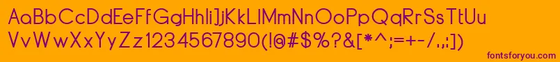 DyelineMedium Font – Purple Fonts on Orange Background