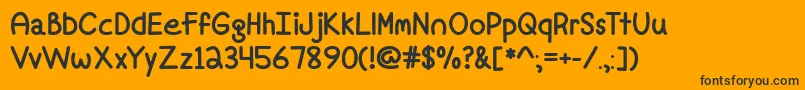 MfFineAgain Font – Black Fonts on Orange Background