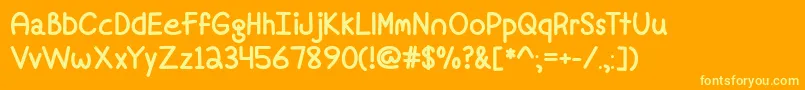 MfFineAgain Font – Yellow Fonts on Orange Background