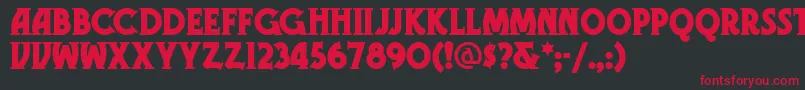 Gramophonenf Font – Red Fonts on Black Background