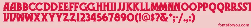 Gramophonenf Font – Red Fonts on Pink Background